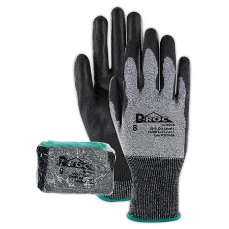 MAGID DROC GPD584 Hyperon Polyurethane Coated Glove  Cut Level 4 Shrinkwrapped for Vending Use SWGPD584-8